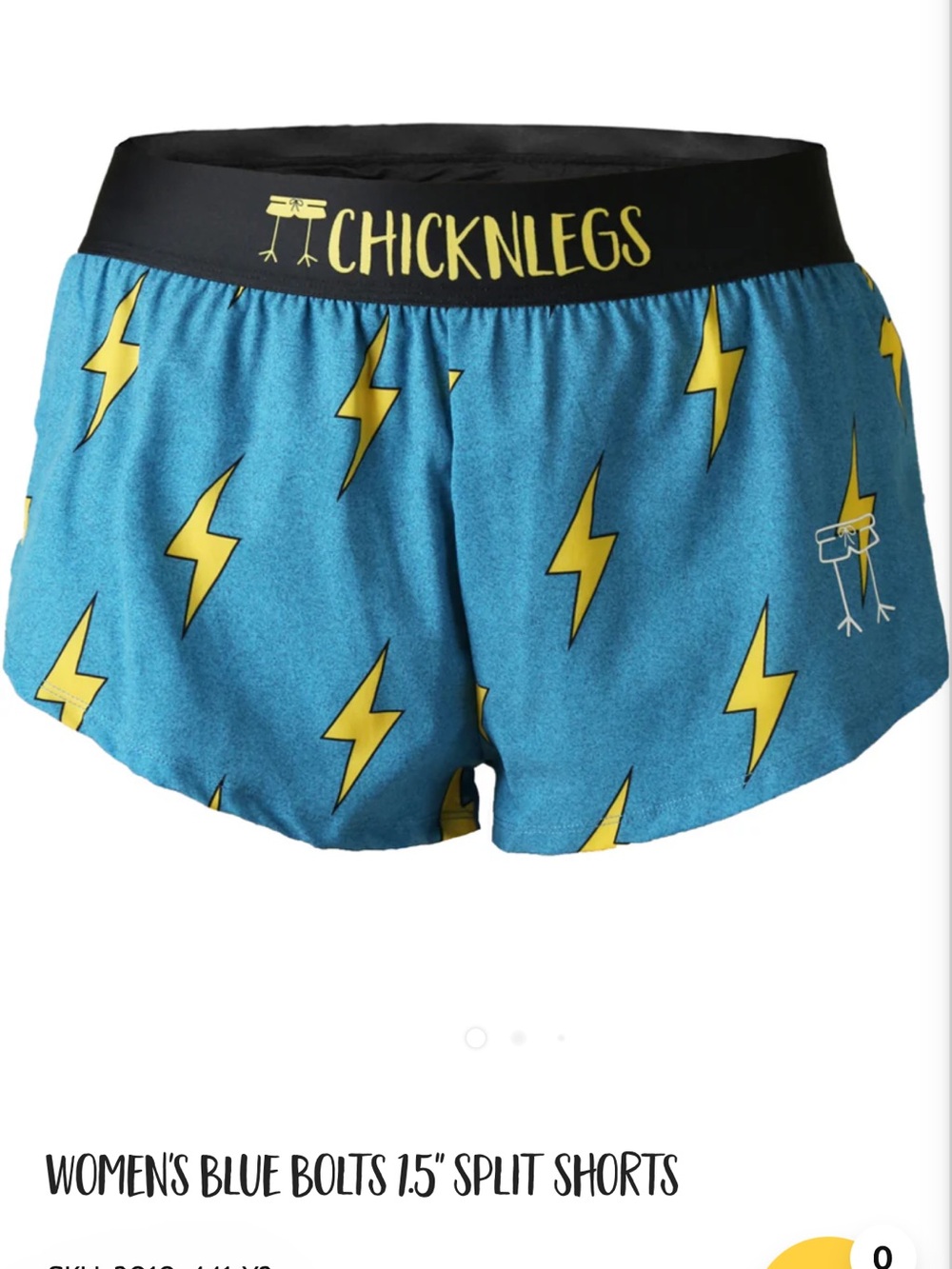 ChicknLegs Women's Blue Lightning Athletic Split Shorts